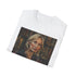 Charcoal cotton T-shirt with vibrant J.K. Rowling painting design