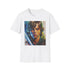 Charcoal cotton T-shirt featuring a vibrant painting of Luke Skywalker