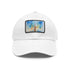 Empire State Building watercolor baseball cap depicting iconic NYC landmark.