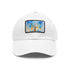 Empire State Skyline Watercolor Cotton Hat White Rectangle Unisex Vegan