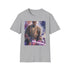 Charcoal cotton crew neck t-shirt with Mace Windu illustration in regular fit