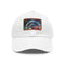 London Underground Watercolor Cap in White with Light Brown patch.