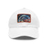 London Underground Watercolor Cap in White with Light Brown patch.