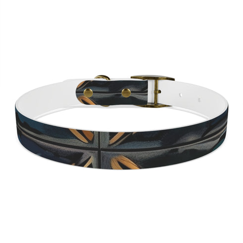 Stylish M Black Onyx Artisan Tiles Dog Collar for Pets