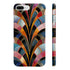 Abstract geometric phone case in glossy finish for iPhone 7/8 Plus.