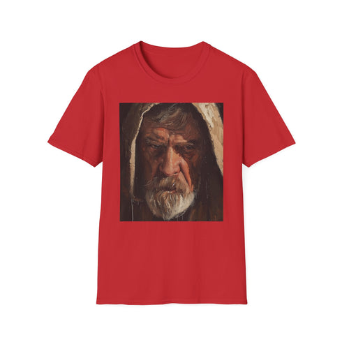 Charcoal cotton t-shirt with vibrant Obi-Wan Kenobi portrait design