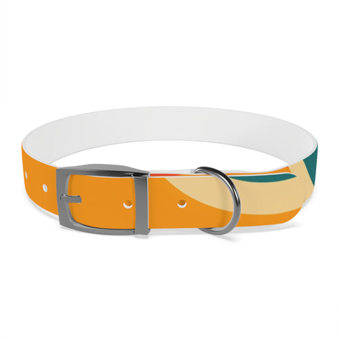 Retro Waves Dog Collar: Colorful & Vibrant Design