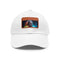 Neon Dreams Cotton Hat in White with Light Brown Patch.