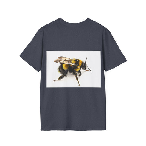 Charcoal bumblebee watercolor tee in soft cotton regular fit for summer