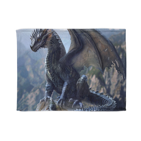 Fire breathing dragon blanket for mythical home decor.