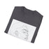 Minimalist face art charcoal t-shirt for men and women.