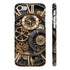 Steampunk gear phone case, glossy iPhone/Samsung slim accessory.