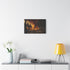 A Forest Fire Raging with Wildlife Fleeing Stretched Canvas Wall Art
