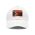 FirePeak Volcano Cap in White with Light Brown Patch, Unisex Cotton Hat