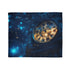 Clock Tower with Stars As Gears Plush Fleece Throw Blanket
