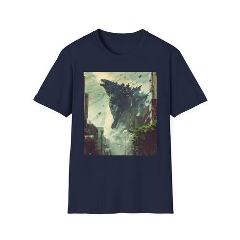 Godzillas Radioactive Rampage T-shirt in Charcoal, size Small.