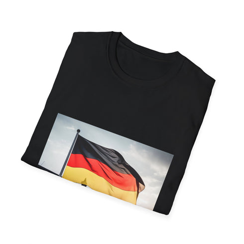 German flag themed tee in red, black, and gold for men/women