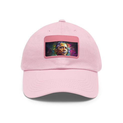 Obama Neon Dream Baseball Cap in White with Light Brown Patch