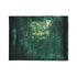 Hologram of the Past Glitching in Forest — Plush Fleece Throw Blanket — 300 GSM Plush Coral Fleece Texture Close-Up