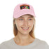 Neon Watercolor Splatter Baseball Cap with Light Brown Patch