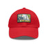 Central Park watercolor baseball cap with iconic landmarks design.