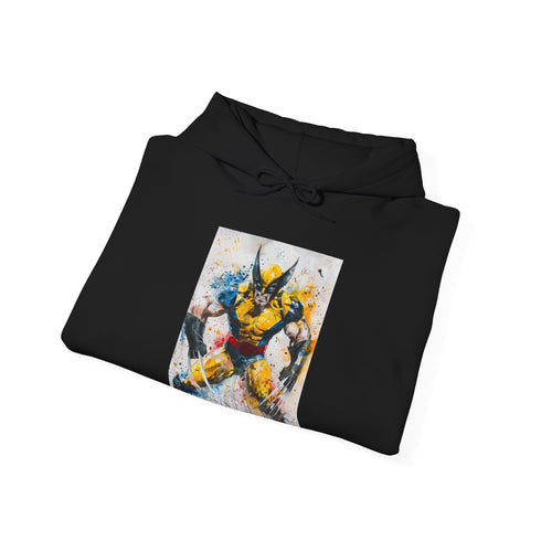 Wolverine Fury Hoodie in Navy, regular fit unisex hoodie inspired by Wolverine