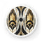 Abstract art deco patterned white bottle opener magnet for kitchen & bar.
