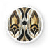 Abstract art deco patterned white bottle opener magnet for kitchen & bar.