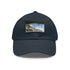 Stylish navy blue sun hat with Amalfi Coastline embroidery.