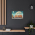 Desert Caravan under Giant Moons Stretched Canvas Wall Art