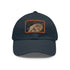 Milky Way themed baseball cap in white with light brown patch