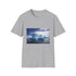 Charcoal cotton T-shirt with Antarctic iceberg design and regular crew neck fit