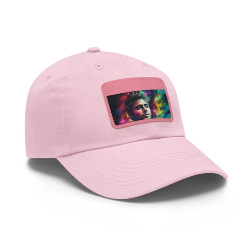 Neon Dreams Zac Efron watercolor baseball cap in white.