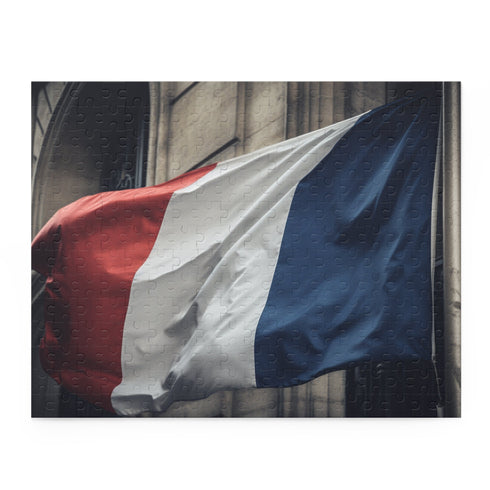 France Flag Jigsaw Puzzle, 120 pieces, red, white, blue design