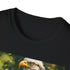 Eagle painting t-shirt: Charcoal cotton, majestic print, unisex S.