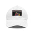 Messi Neon Splash Cap - White/Light Brown Rectangle Hat Vegan Cotton Unisex