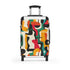 Modern Abstract Adventure Suitcase Set in Bold Bright Colors