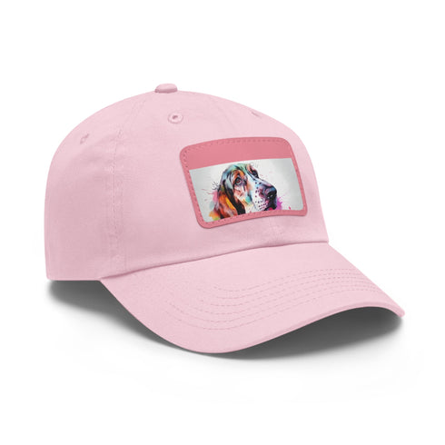 Basset Hound BowWow Cap in White with Light Brown Rectangle Patch