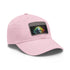 Genius Vision Neon Baseball Cap in White with Light Brown Patch