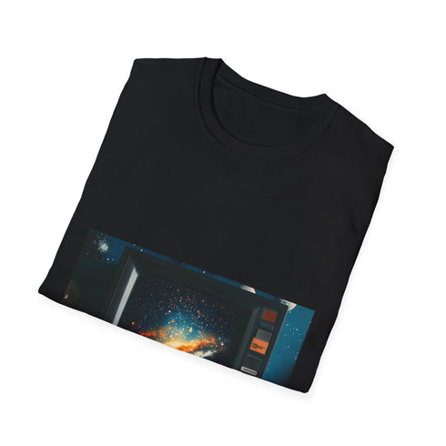 Retro Synthwave Cosmos VHS Graphic Unisex Softstyle T-Shirt – Prints With Passion (View 8)