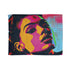 Colorful pop art portrait design sublimation blanket for restful sleep.