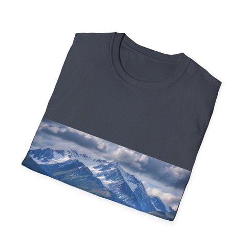 Alaska Adventure Watercolor Tee in Charcoal, size S for Men and Women