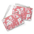 Pink Cherry Blossom Clutch Bag with Seamless Floral Pattern