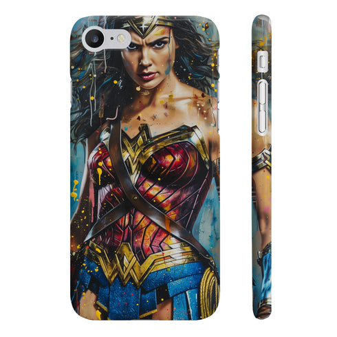 Amazonian warrior phone case with bold and empowering design for protection.