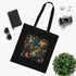 Isomorphic Harmony Tote Bag in Black Cotton with Intricate Isomorphic Design.