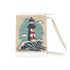 Lighthouse waves laundry bag, 18" x 29", seaside charm design.