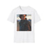 Charcoal cotton T-shirt featuring sweeping brushstroke graphic of Arrakis desert scene