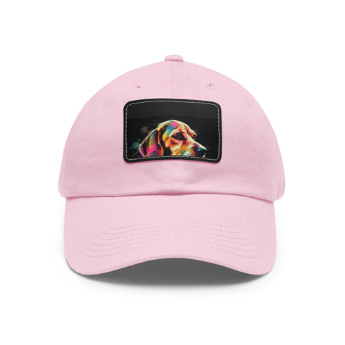 Beagle Babe Baseball Cap white with light brown patch.