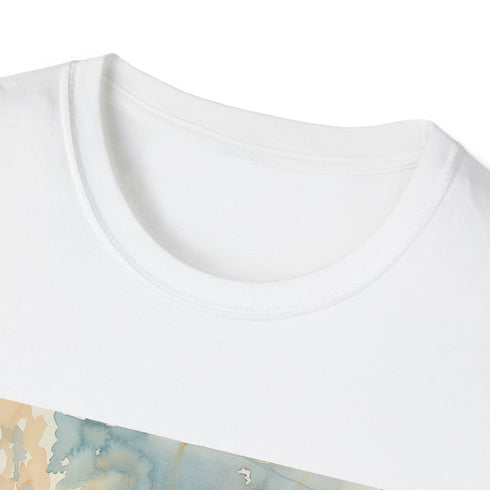 Royal Watercolor Buckingham Palace T-shirt in Charcoal for Men; Size Small