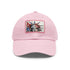 Patriotic American flag baseball cap with unique sketch design on white.